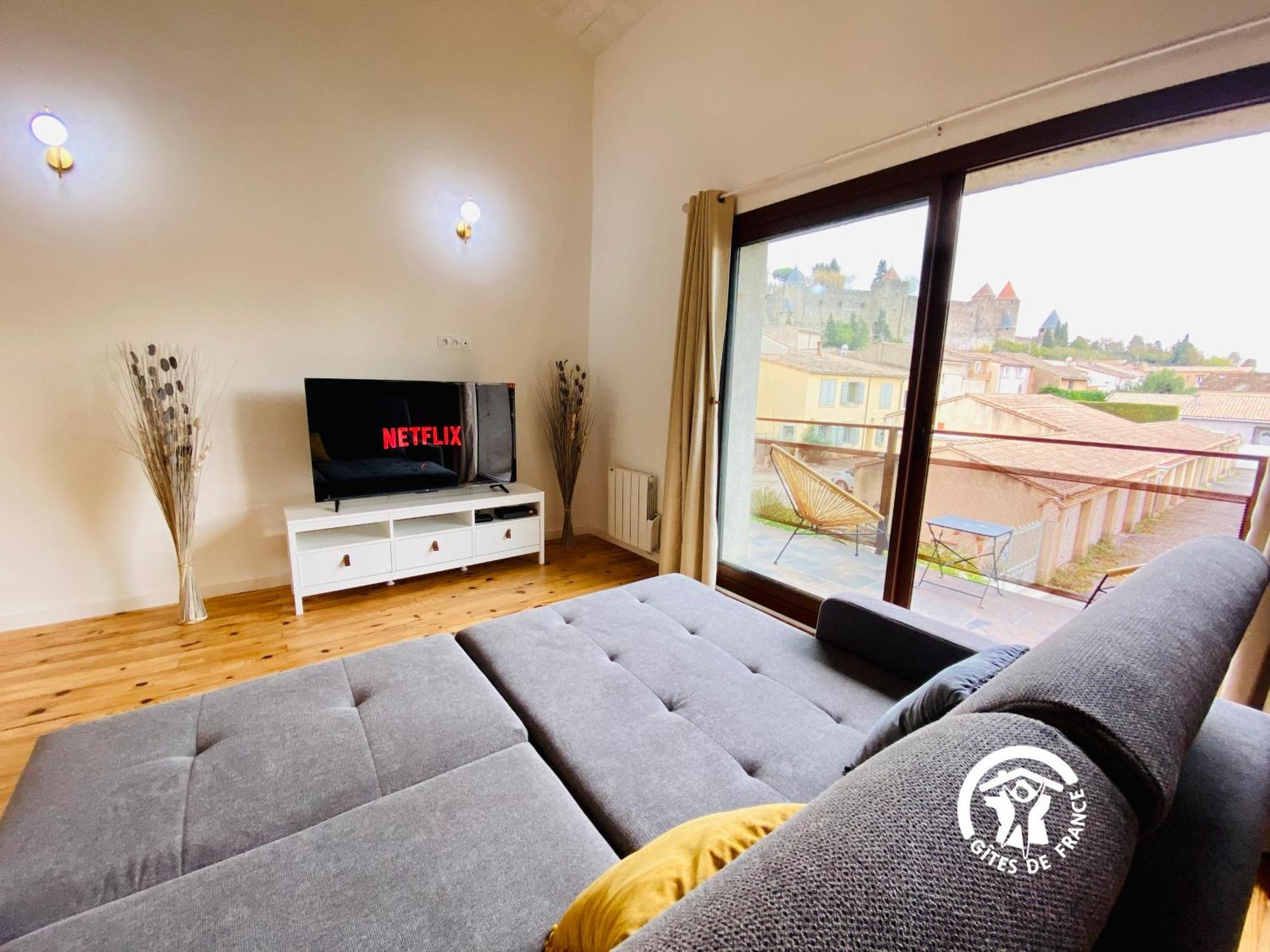 Loft Cocon Climatise - Imprenable Vue Sur Le Chateau Comtal Carcassonne Exterior foto